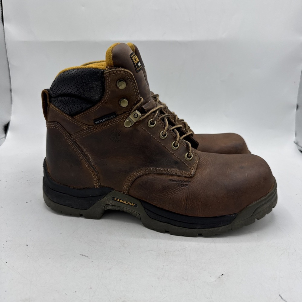 Carolina Composite Toe Work Boots Mens 9 6" Waterproof CA5520 Brown Leather